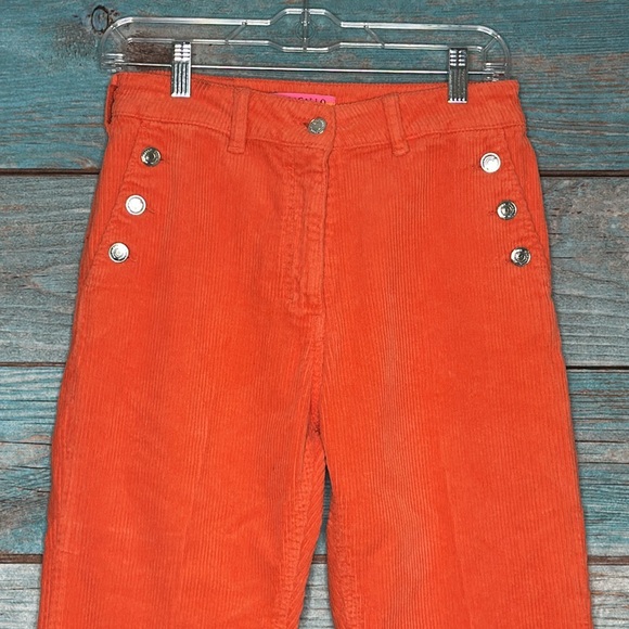 Vilagallo Orange Women’s Pants Wide Leg Button Size 42 10 - Picture 2 of 10